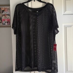 Brand New Avenue Black Mesh Top